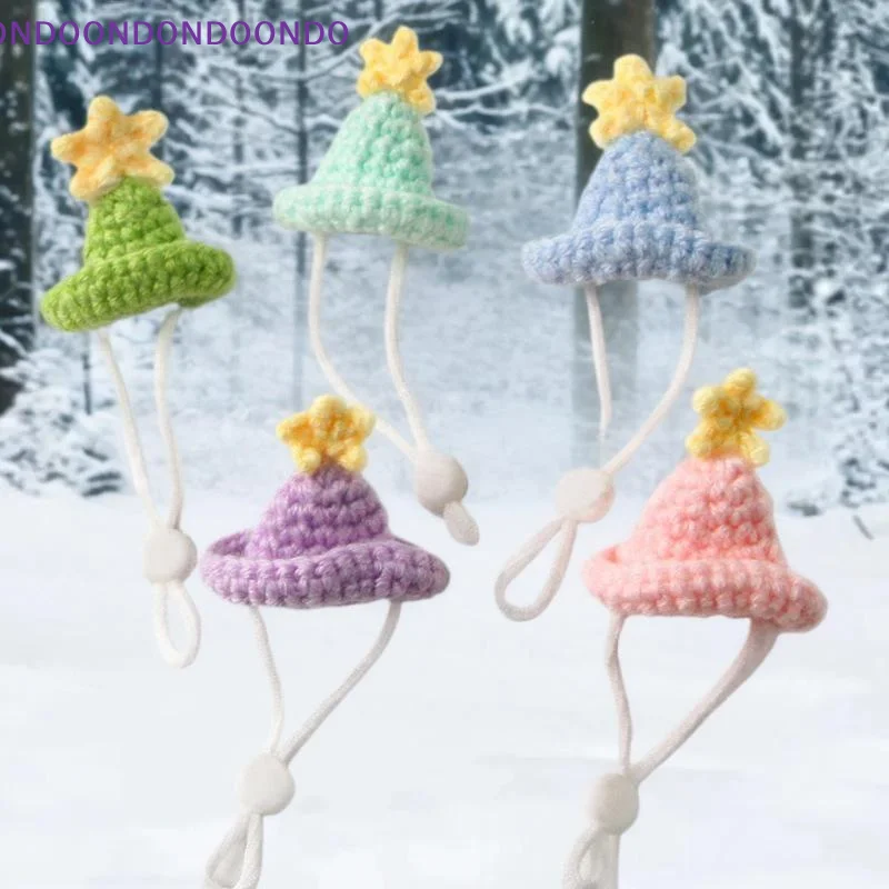 Cute Handmade Knitted Hat Pet Hat Tiny Hamster Parrot Chipmunk Guinea Pig Hat Small Animal Adjustable Hat Decoration Accessories
