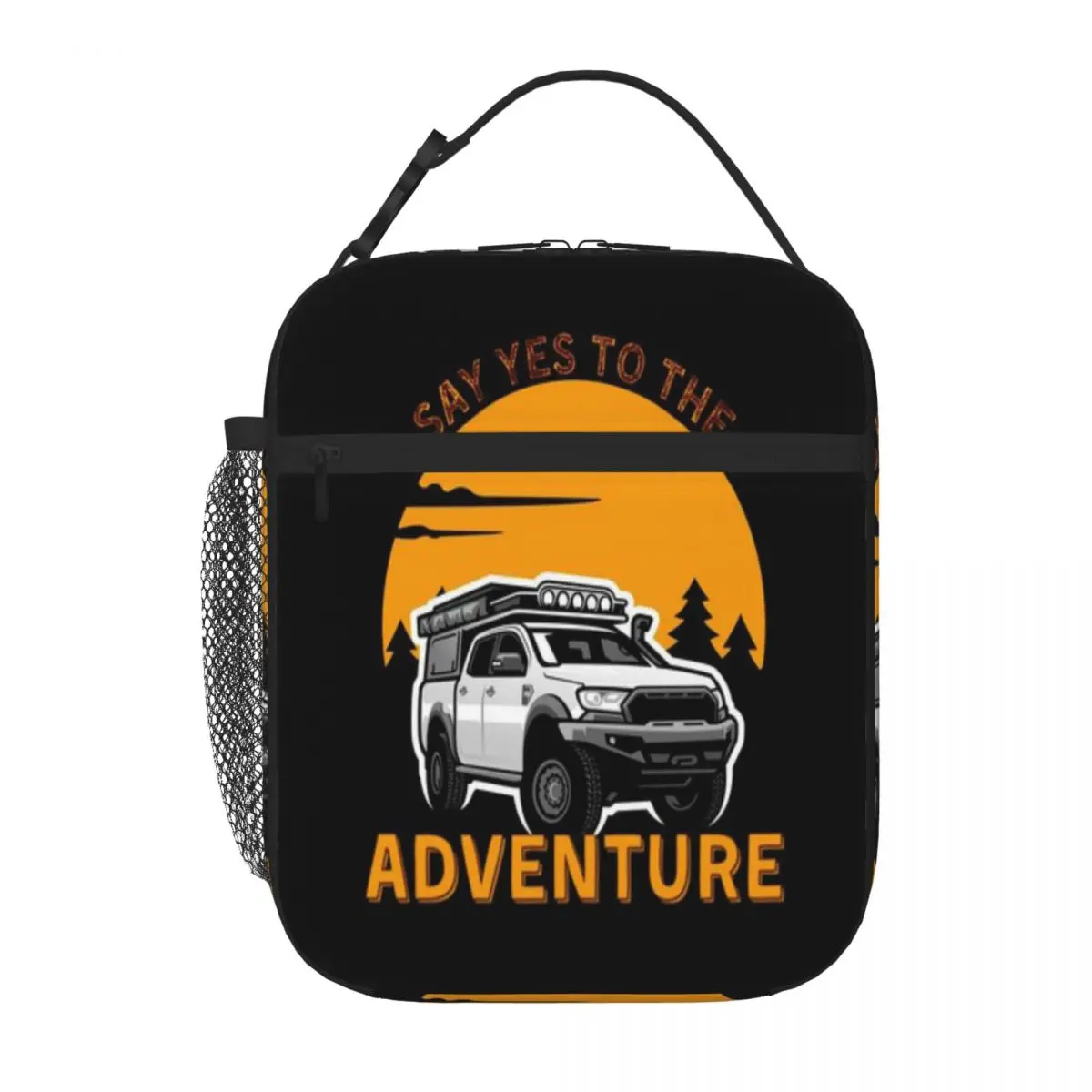 Hot Sale Love Outdoor Activities Say Yes To The Adventure 3D Stereo Carry Lunch Bag Newborn Food Storage Large Lunch Bag