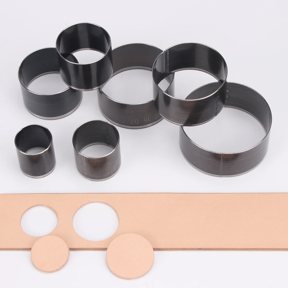 7pc/set Leather Round Punching Die, DIY Handicraft Circle Puncher, Steel Cutting Drill Head Mold, Leather Hole Punching Tool