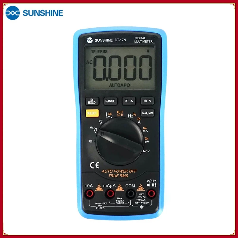 

SUNSHINE DT-17N Auto Range LCD Display Digital Multimeter Automatic Digital Instrument Tester for Repair Tools Multimeter