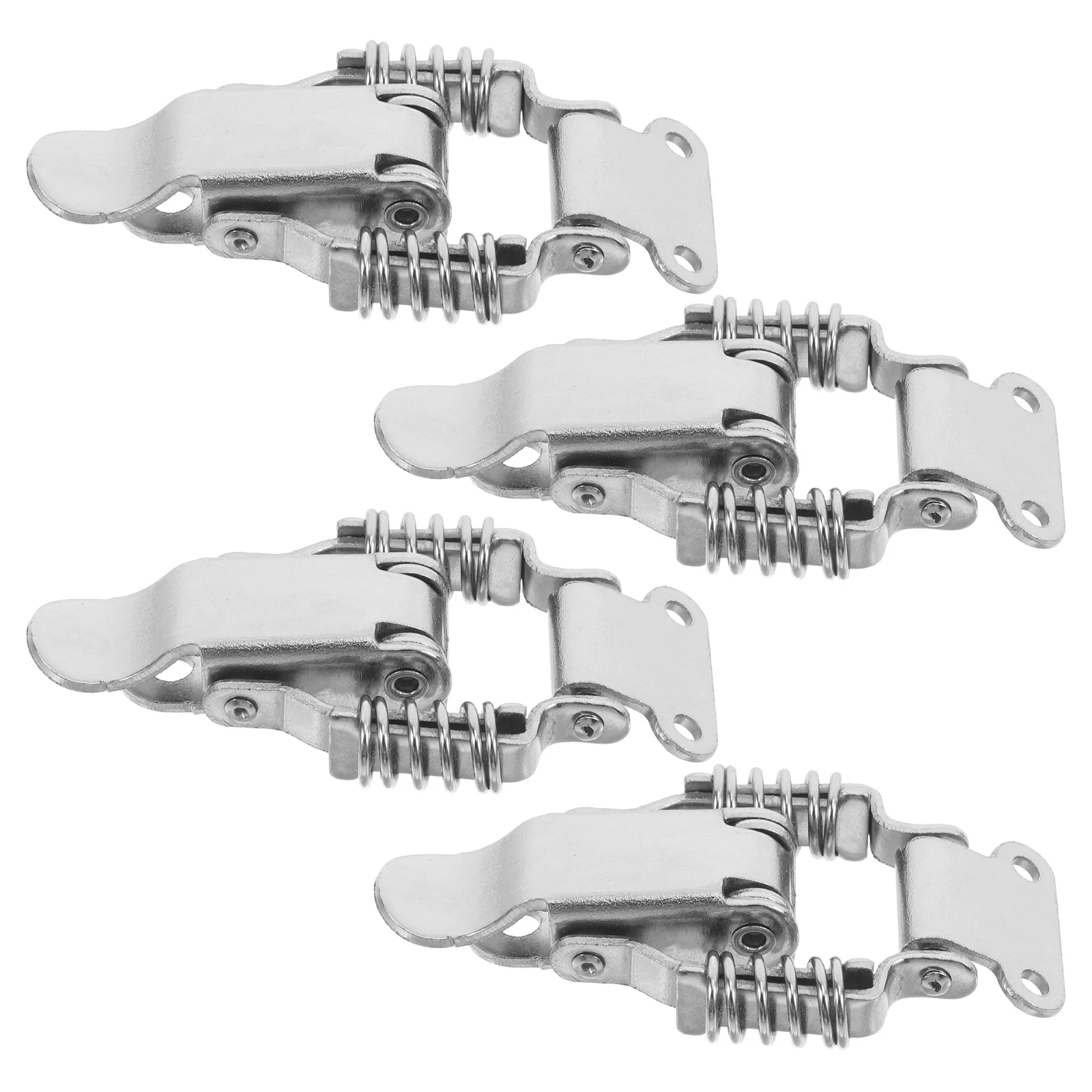 4 قطعة الربيع الحديد غلق بمشبك قفل الثقيلة ضغط مزلاج لصناديق الأدوات خزائن تخزين قابل للتعديل تبديل المشبك امتصاص الصدمات