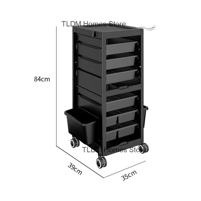 Carro de salón Simple nórdico, coche auxiliar para tienda de peluquería con ruedas, muebles de salón multifuncionales, carrito de herramientas para barbería