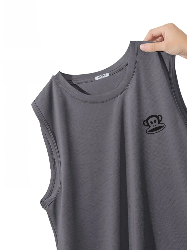 

Мужская футболка для бега с охлаждающим эффектом из ледяного шелка, быстросохнущая, влагоотводящая, свободного кроя, с круглым вырезом