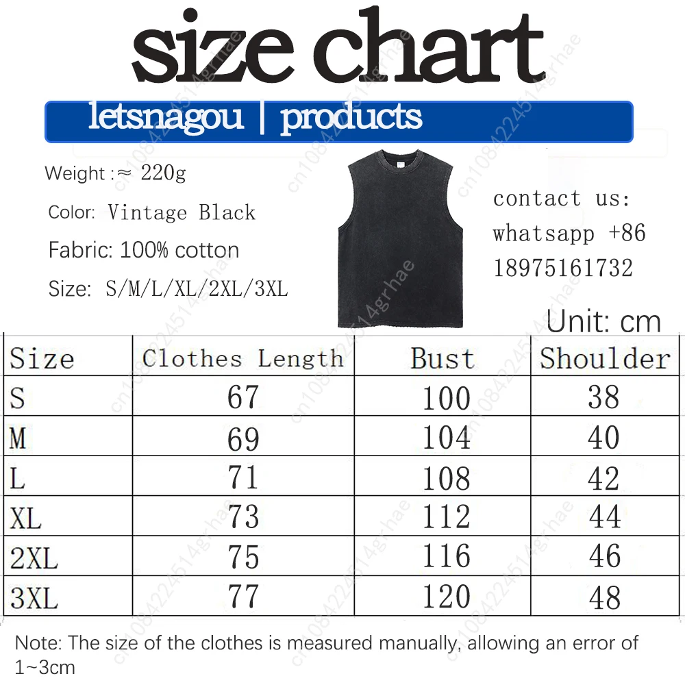 อะนิเมะแอซิดวอชพิมพ์เสื้อกั๊กผ้าฝ้าย 100%สตรีทแวร์เสื้อวินเทจมังงะแฟชั่นฮิปฮอปเสื้อกั๊กขนาดใหญ่สำหรับชายเสื้อกล้าม
