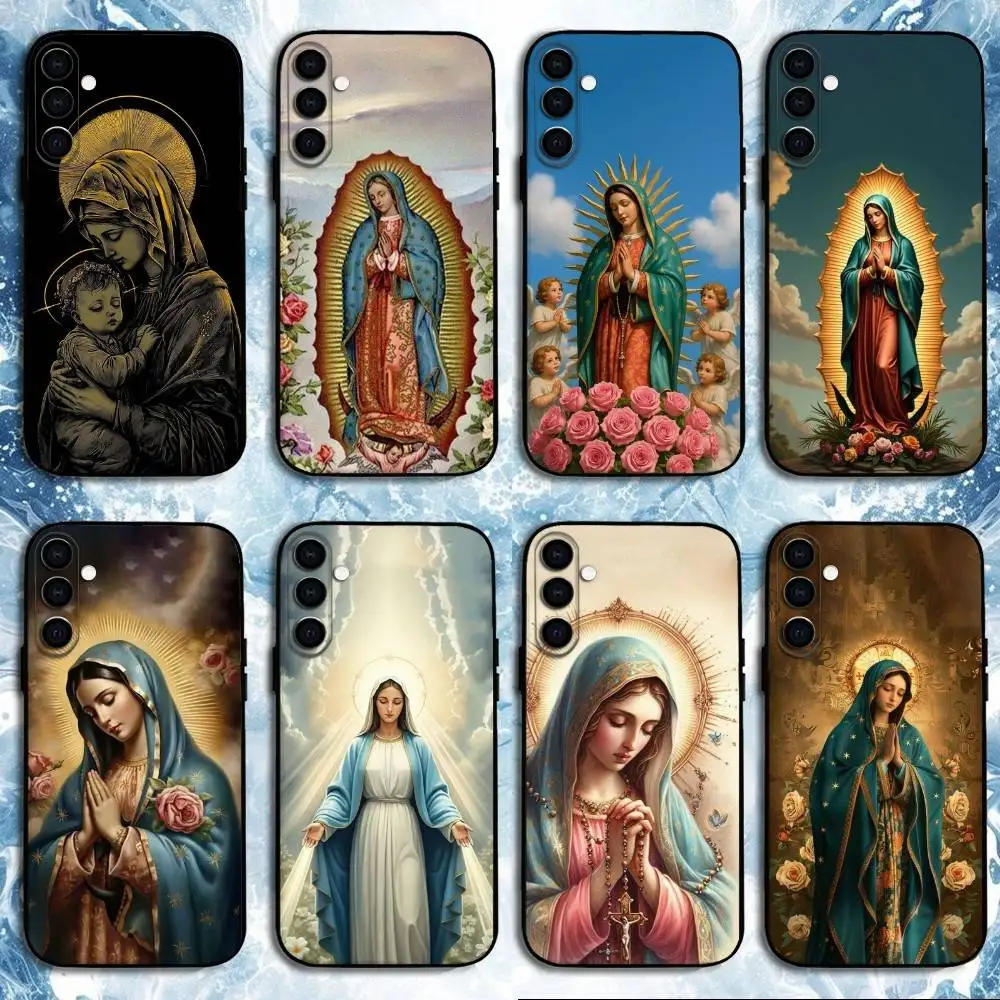 

Virgin De Guadalupe Virgen Mary Phone Case For Samsung Galaxy A73,A72,A71,A70,A53,A52,A51,Others Soft Black Shell