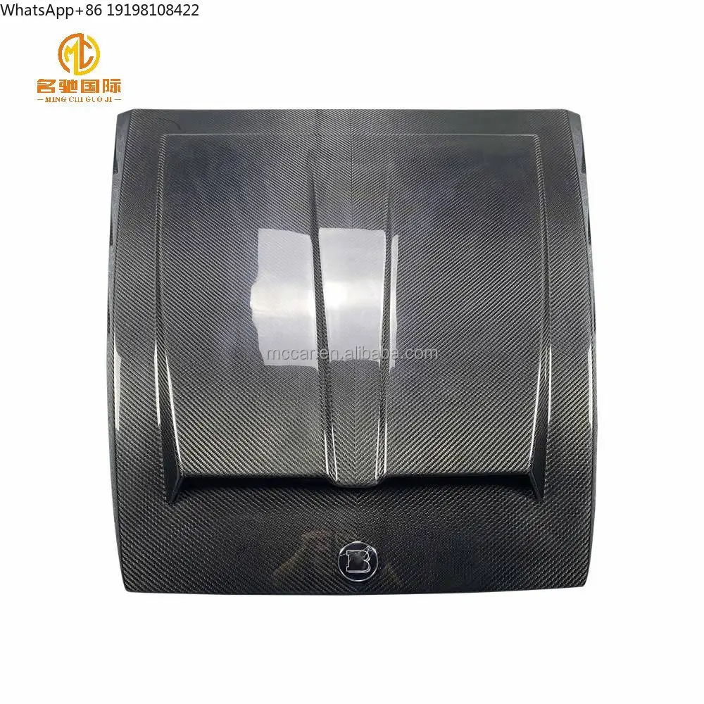 

Top Selling B Style Dry Carbon Fiber Front Engine Hood Vent Cover for Mercedes-benz G-Class W464 G500 G550 G55 G63 Car Hood