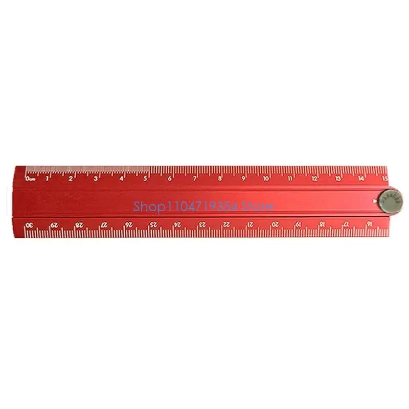0XLD Permanent Aluminum Mixture Bending King Modifiable 15cm To 30cm Dense Transportable Measuring Tool