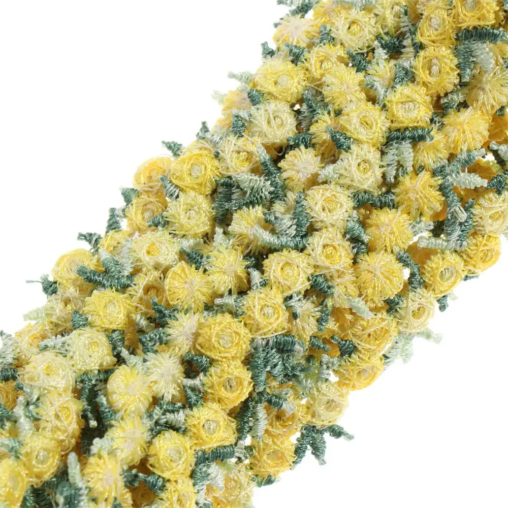 Decor Sewing Polyester Flower Lace Trim Embroidered Ribbons Fabric Trim Water soluble