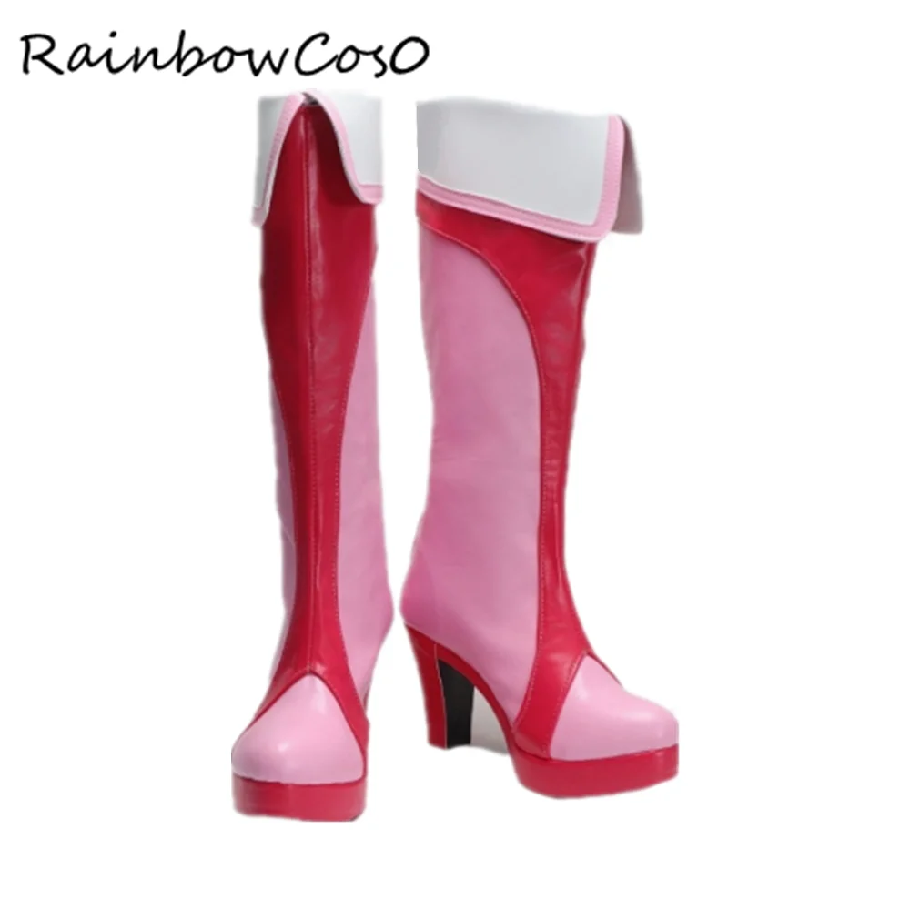 Momozono Love Cure Peach FRESHPrecurePretty Cure Cosplay Shoes Boots Game Anime Halloween RainbowCos0W4409