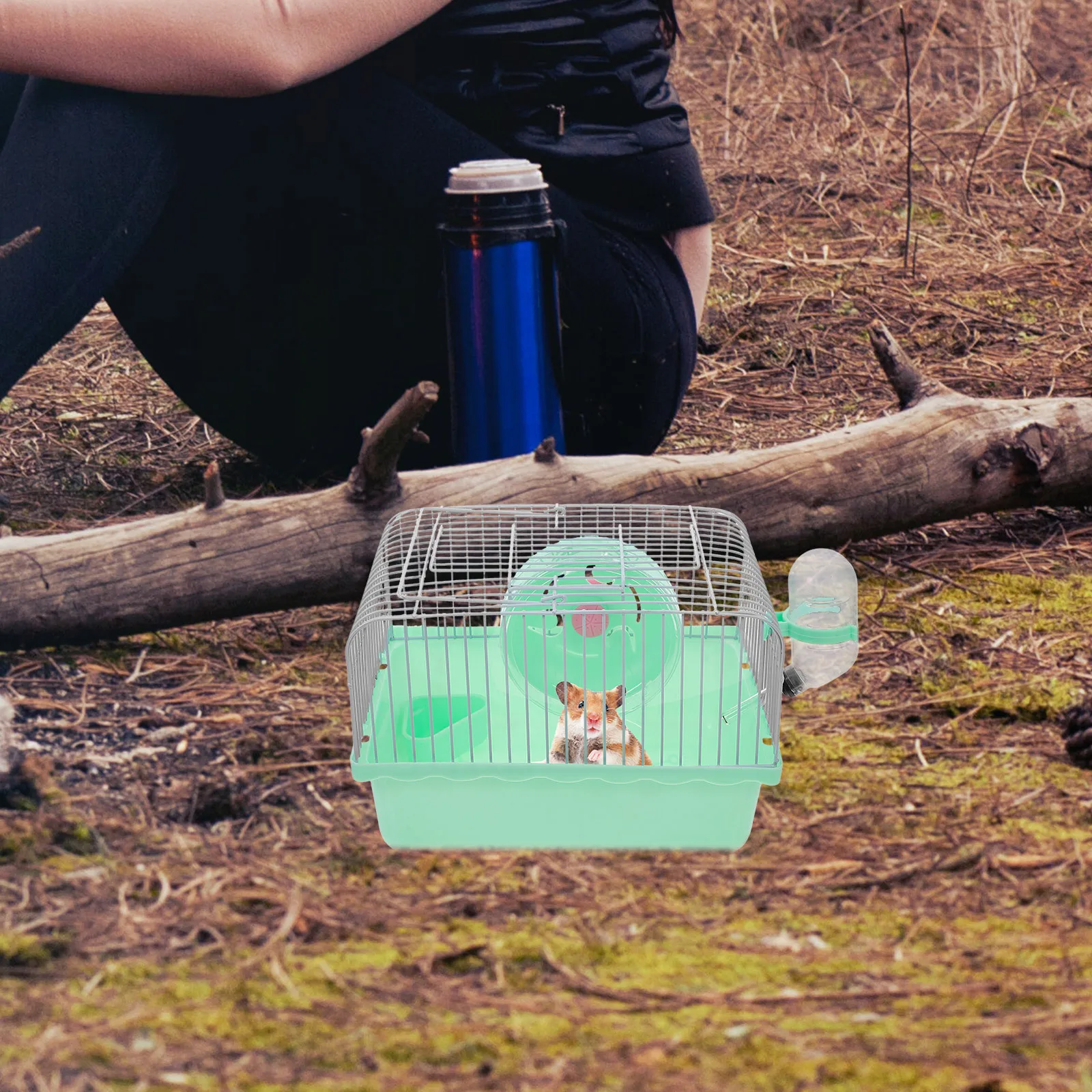 

Small Animal Carrier Portable Hamster Travel Cage Exquisite Craftsmanship Sturdy Handle Ample Ventilation Comfortable