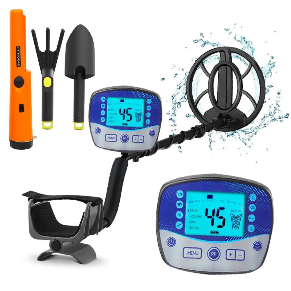 Metal Detector All Metal Detection Jewelry Target Find DIsc Notch Pinpoint Mode Treasure Hunters Outdoor Exploring Backlight