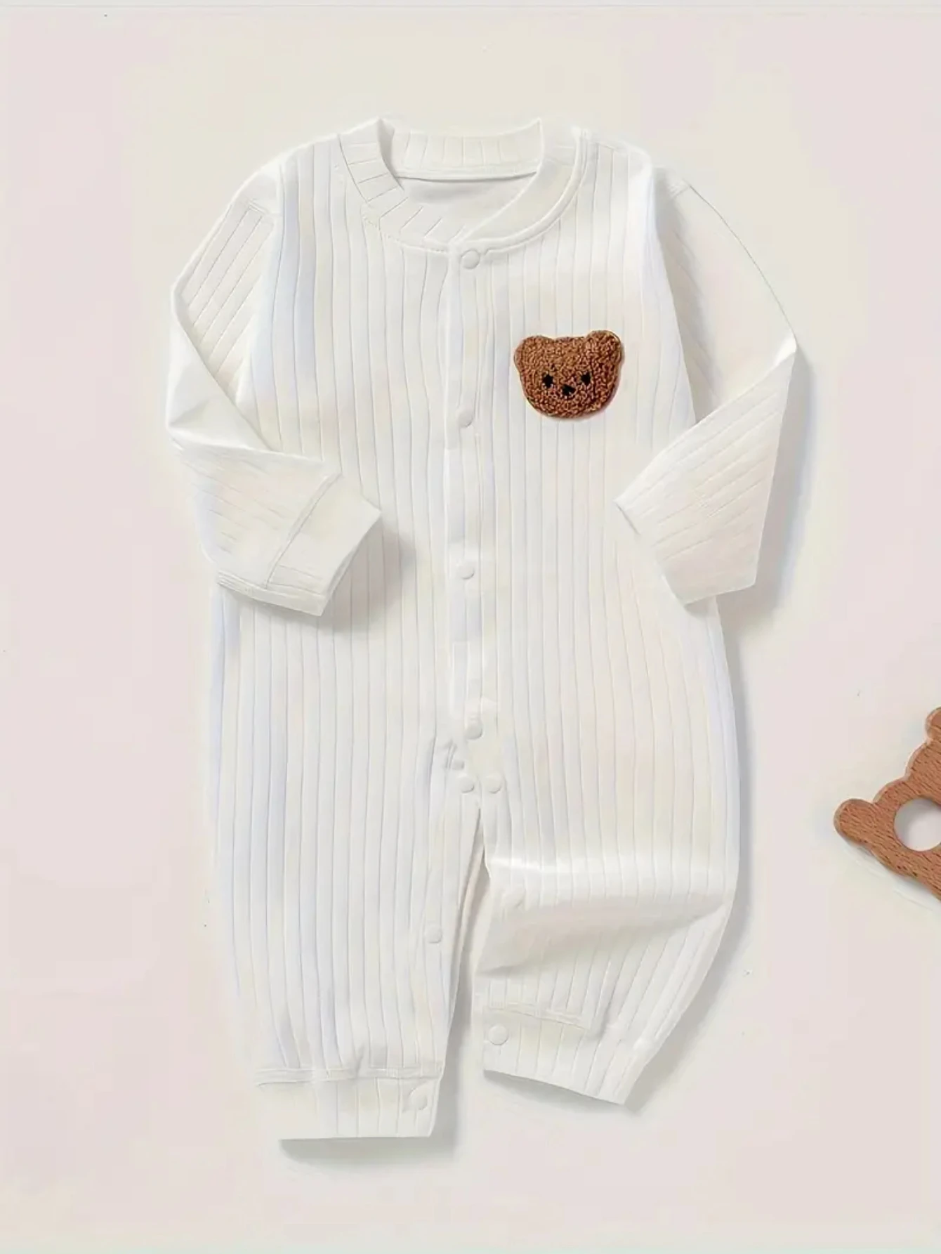 Unisex Onesie for For Season with Cute Bear Printing,Newborn Jumpsuit One Pieces Outfit for Boys Girls Suiatble with Long Sleeve