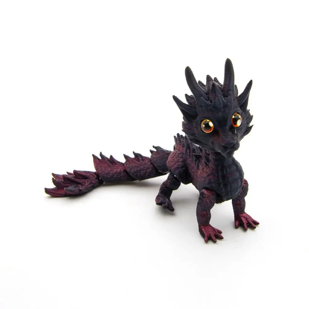 Dragon imprimé en 3D à cheveux longs, modèle de Dragon multicolore pour le bureau et la maison, artisanat dégradé, figurine d'action, Micro paysage