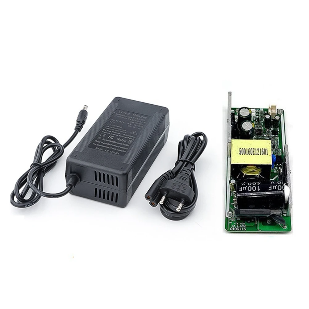 Cargador de batería de litio 54.6V2A, cargador de batería inteligente para bicicleta eléctrica, coche de equilibrio, enchufe de la UE-POS
