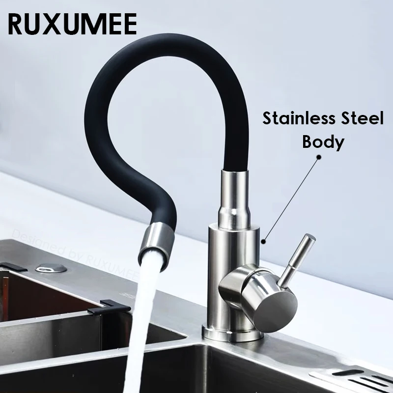 

Вращающийся на 360 градусов гибкий кухонный смеситель из нержавеющей стали, одномодовый смеситель для холодной и горячей воды Torneira, монтируемый на палубе