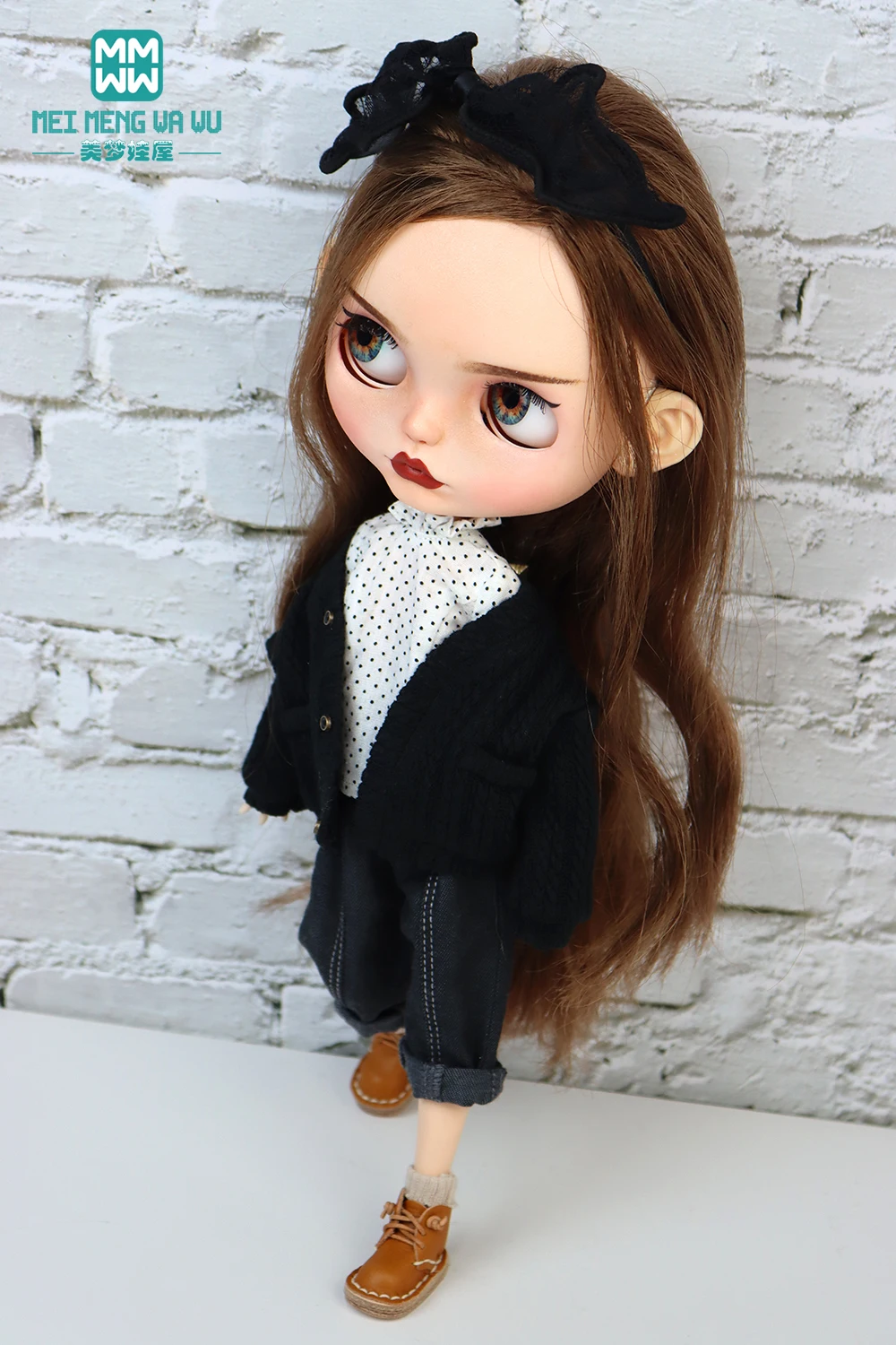 Blyth Clothes Fashion Sweater Jacket Denim Flared Pants Azone OB22 OB24 Girl Toy Gift