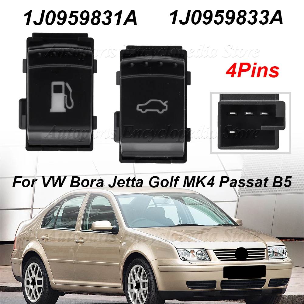 Interruptor de la Tapa del Tanque de Combustible para VW Bora Jetta Golf MK4 Passat B5 1999 2000 2002 2004 2005 1J0959831A 1J0959833A, Interruptor de la Puerta Trasera