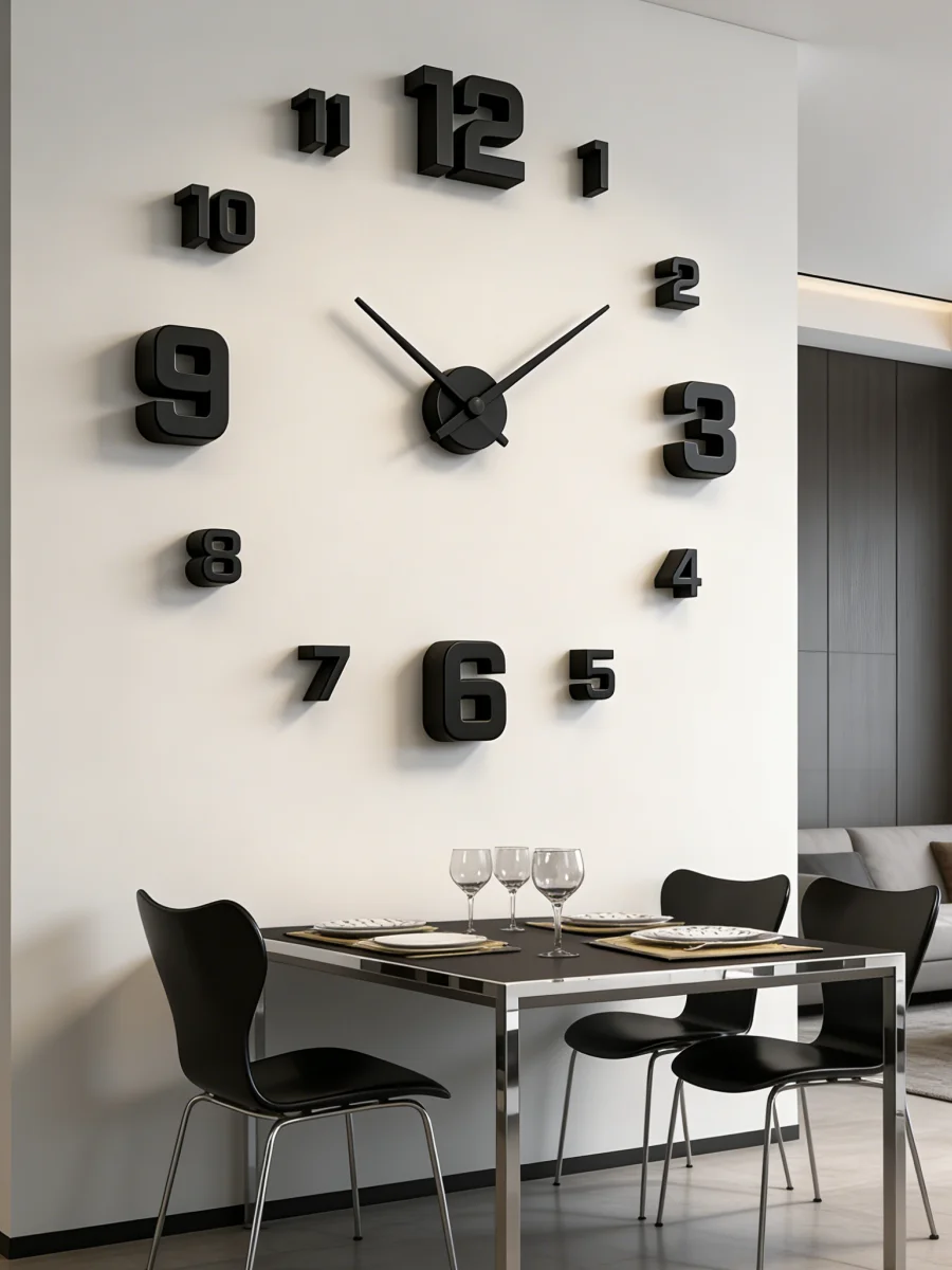 New Modern Design Large Wall Clock 3D DIY Quartz Clocks Fashion Watches Acrylic Mirror Stickers Living Room Home Decor Horloge