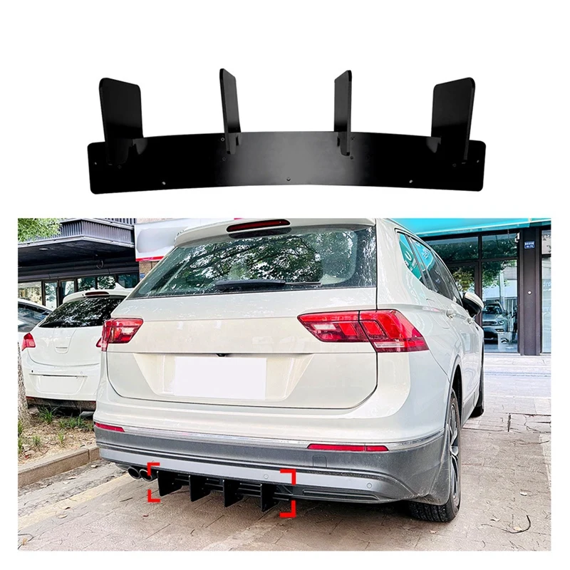 

Car Rear Bumper Spoiler For VW Tiguan MK2.5 2021-2023 Rear Bumper Lip Diffuser Exterior Accessories