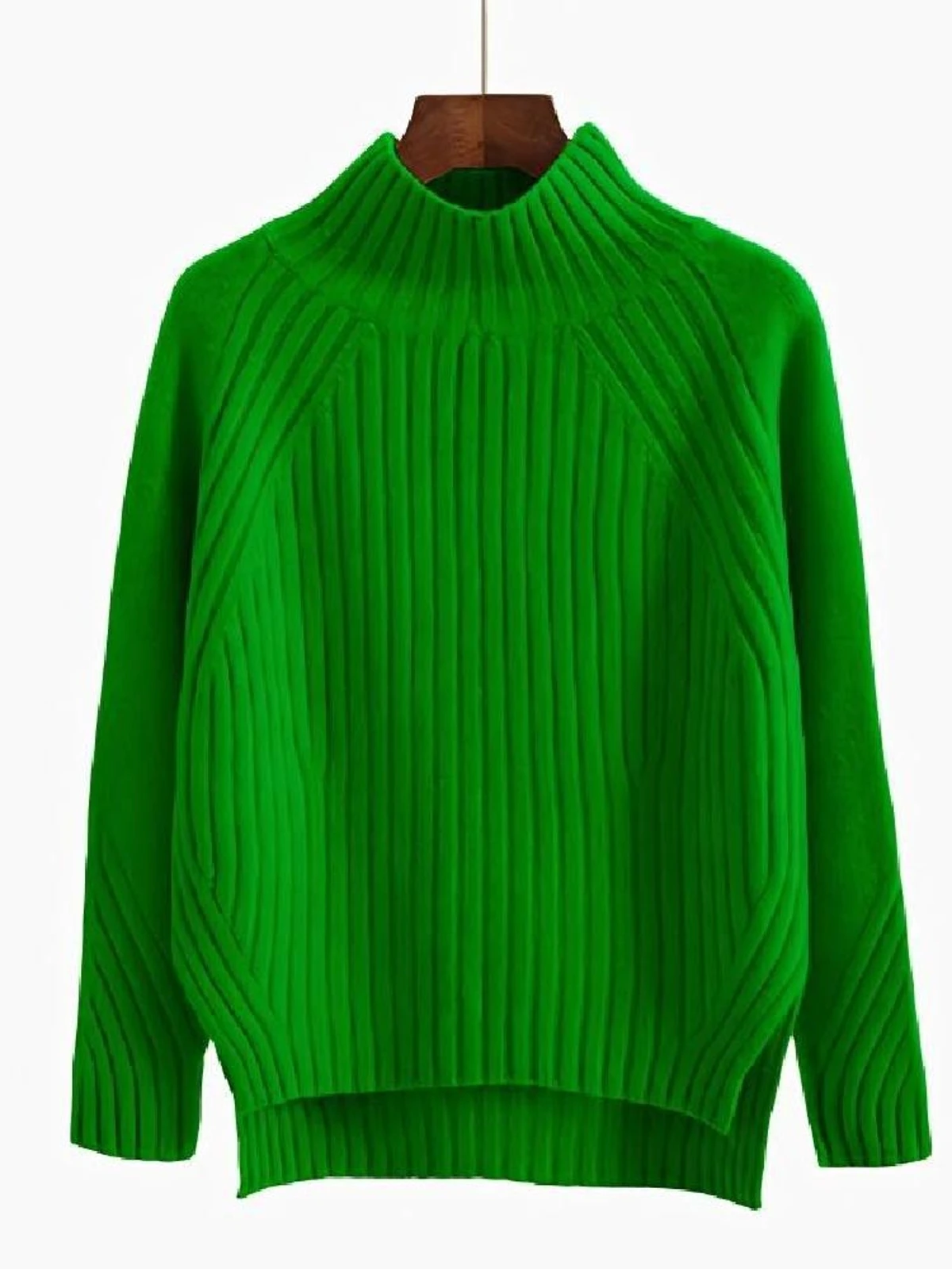 Loose Long Sve High Ne Knitwear Dames Herfst Winter Casual een Turtlene Sweater Sli Bovenkleding Base irt