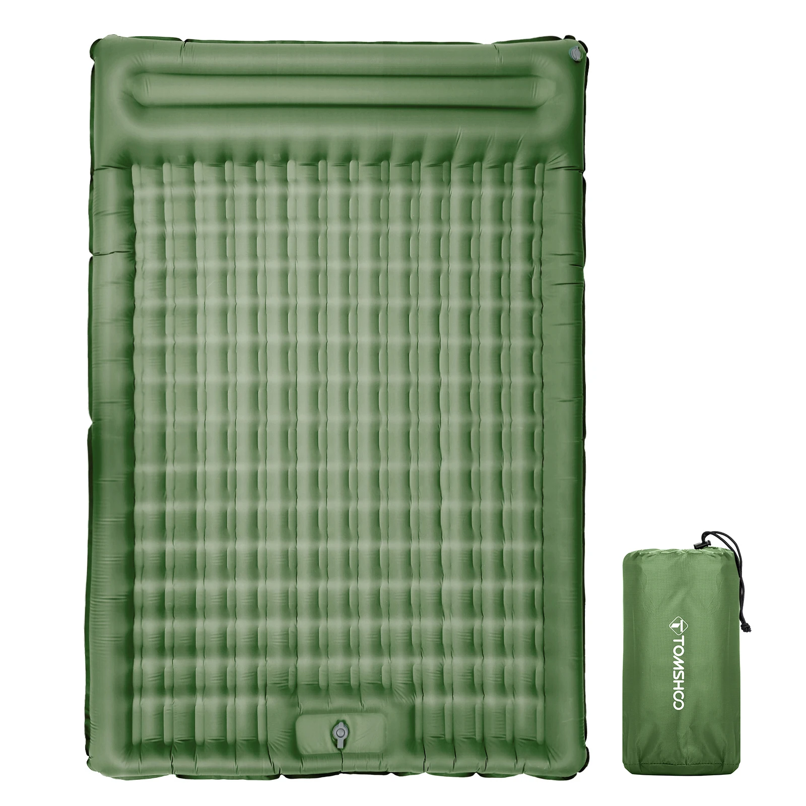 

TOMSHOO Inflatable Double Sleeping Pad Extra Thick 5 Inch Sleeping Pad Mat Air Mattress with Built-in Pump for Camping Hiking