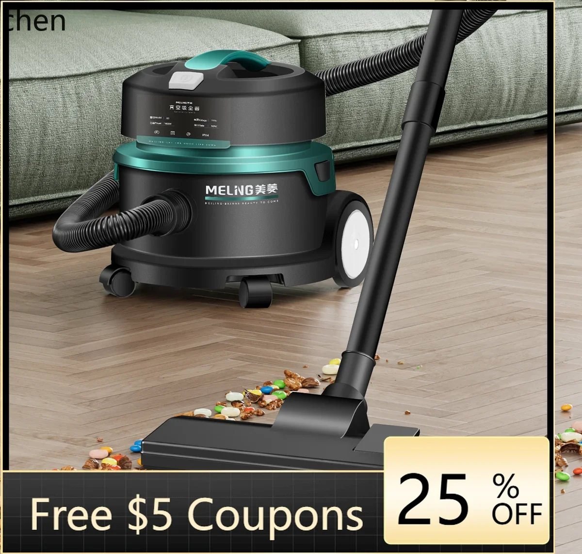 cc25 vacuum cleaner household large suction ultra-quiet strong power suction cat hair carpet reclamation cleaning vacuum cleaner