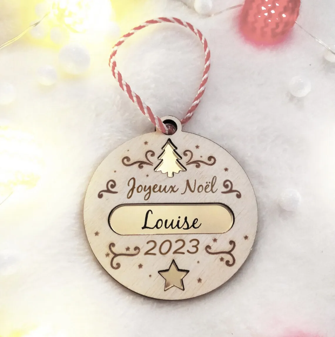 Personalized 2023 Christmas ball my first Christmas/merry Christmas - Baby birth Christmas gift idea with engraved first name