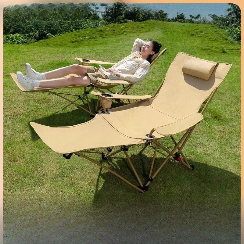 

Outdoor folding lounge chair, portable camping fishing lunch break chair
