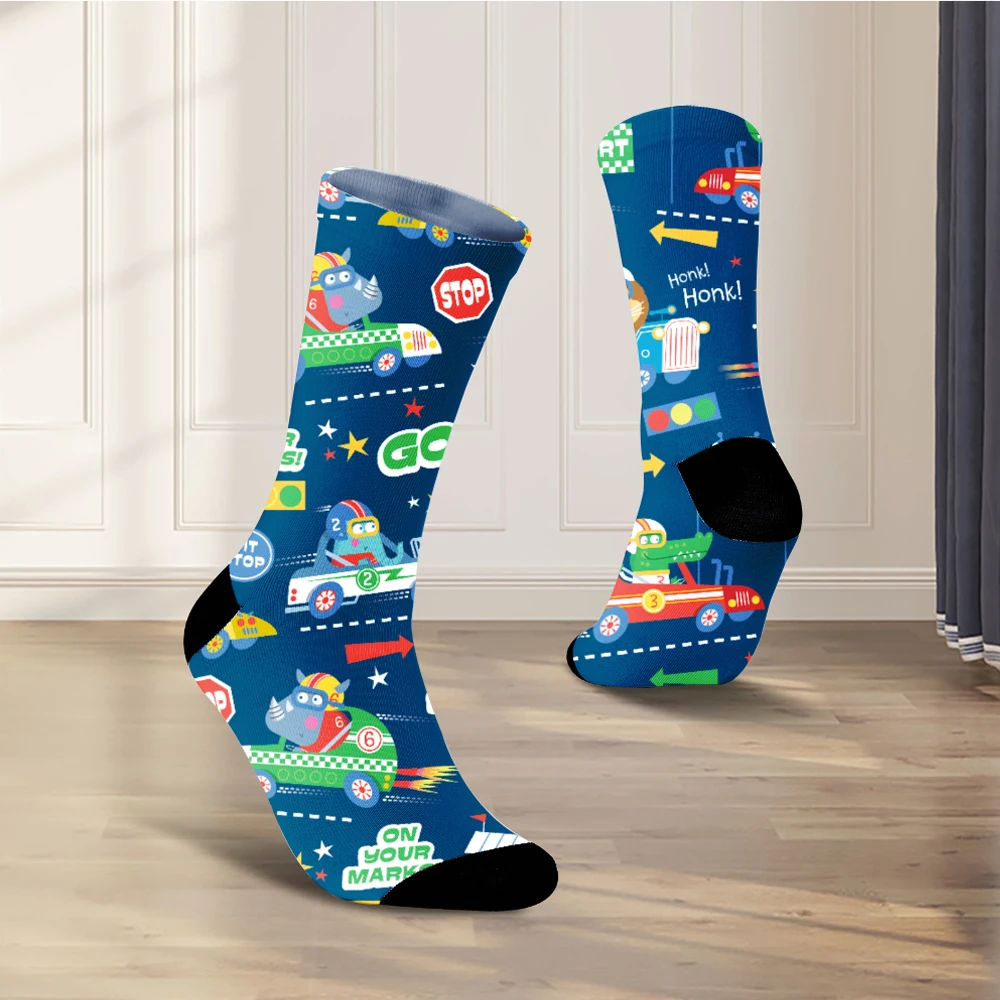 Nouveaux hommes femmes chaussettes chaussettes créatives mode personnalité tendance dessin animé Couple chaussettes drôles chaussettes de cyclisme quotidiennes