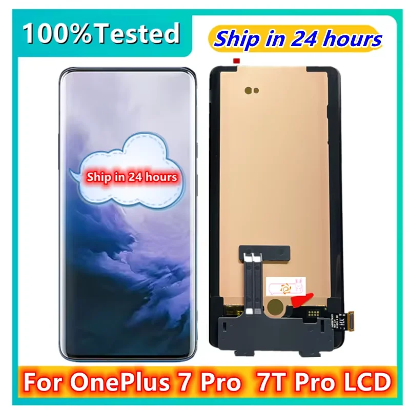 Протестированный AMOLED TFT для OnePlus 7 Pro 7TPro ЖК-дисплей, дигитайзер сенсорного экрана в сборе, запасные части для OnePlus 7T Pro LCD Протестированный AMOLED TFT для OnePlus 7 Pro 7TPro ЖК-дисплей, дигитайзер сенсорного экрана в сборе, запасные части для OnePlus 7T Pro LCD