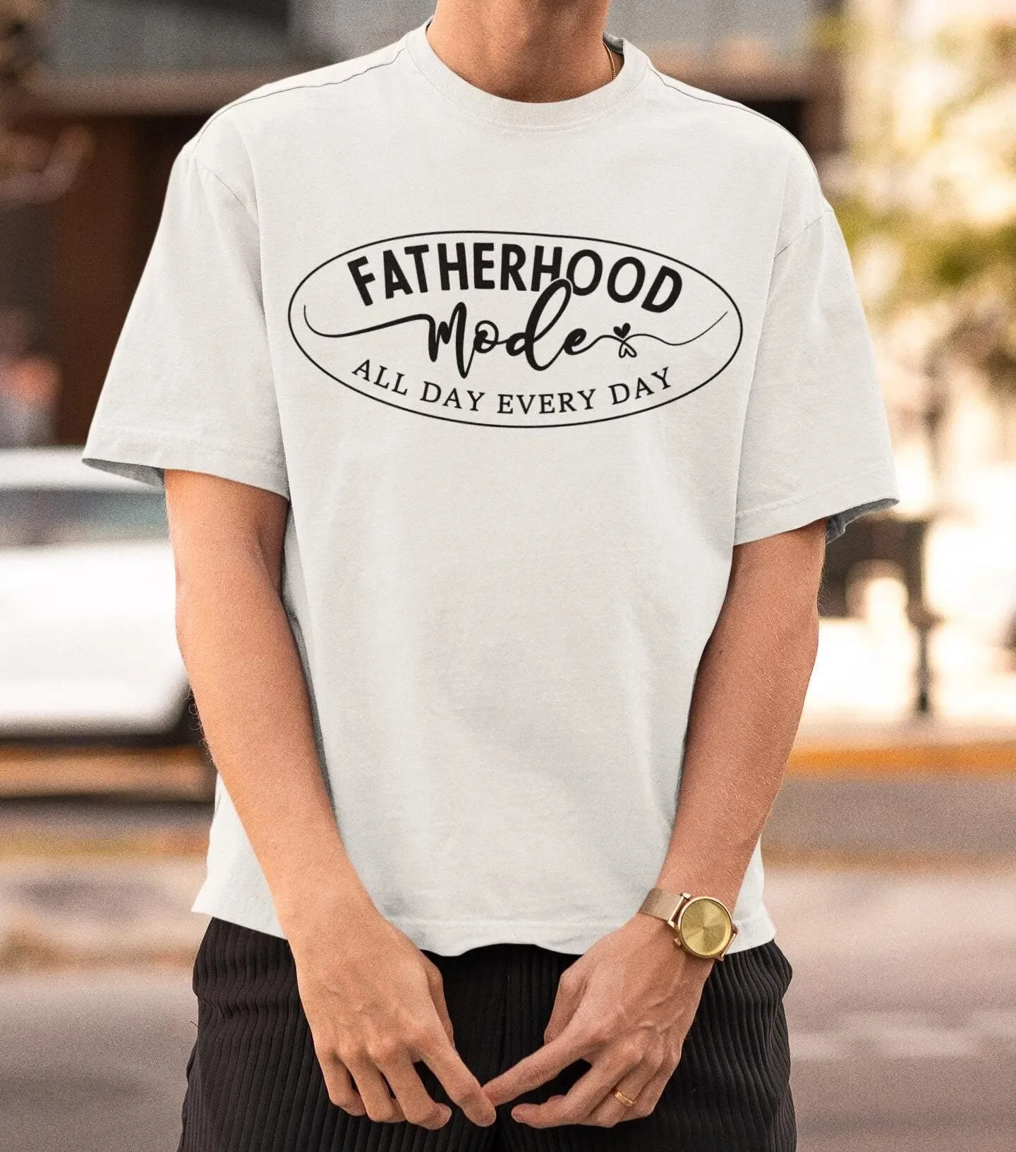 Футболка «Настроение отца» на все день, новый подарок папе для него, чтобы быть