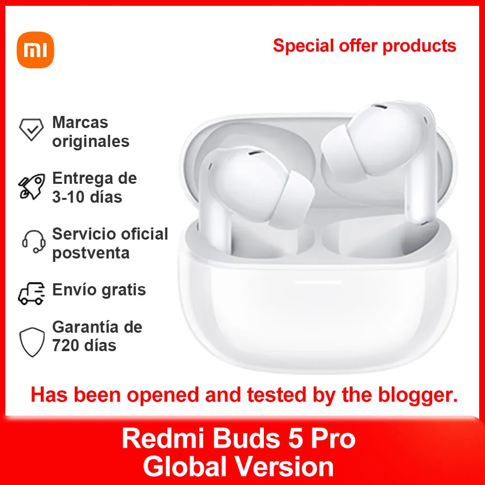 Xiaomi Redmi Buds 5 Pro Wireless Bluetooth Earphone,BT5.3 Wireless Earphone,Up to 52dB Active Noise Cancellation Global Version