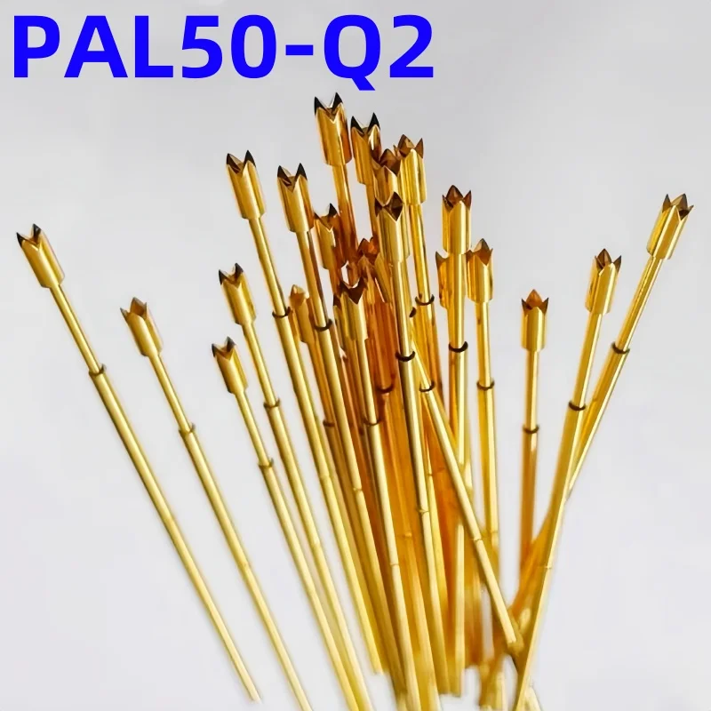 20/100PCS PAL50-Q2 Spring Test Probe PAL50-Q Test Pin Tool 27.8mm Dia 0.68mm Gold Needle Tip Dia 0.90mm Pogo Pin PL50-Q PL50-Q2