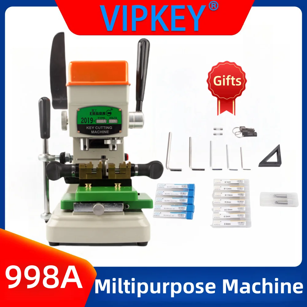 GOSO 998A Vertical Key Cutting Machine 220v Key Cutter Copy Duplicating Machine car door key drill maker locksmiths tools supply