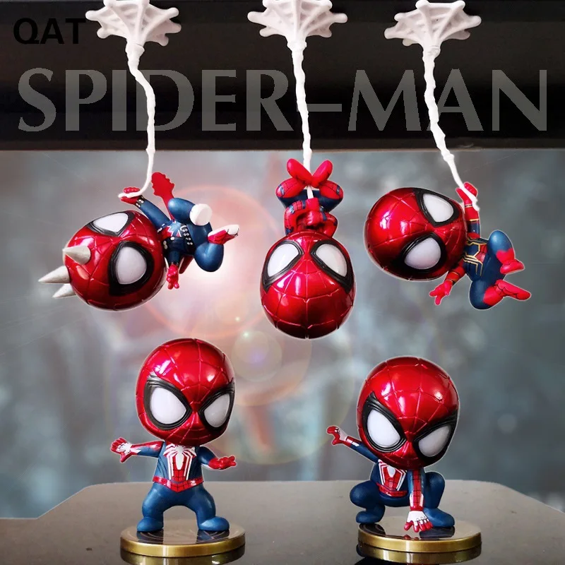 

Marvel Spider-Man anime Spiderman Q version action figure cute desktop ornament model doll toys decoration children boy toy gift