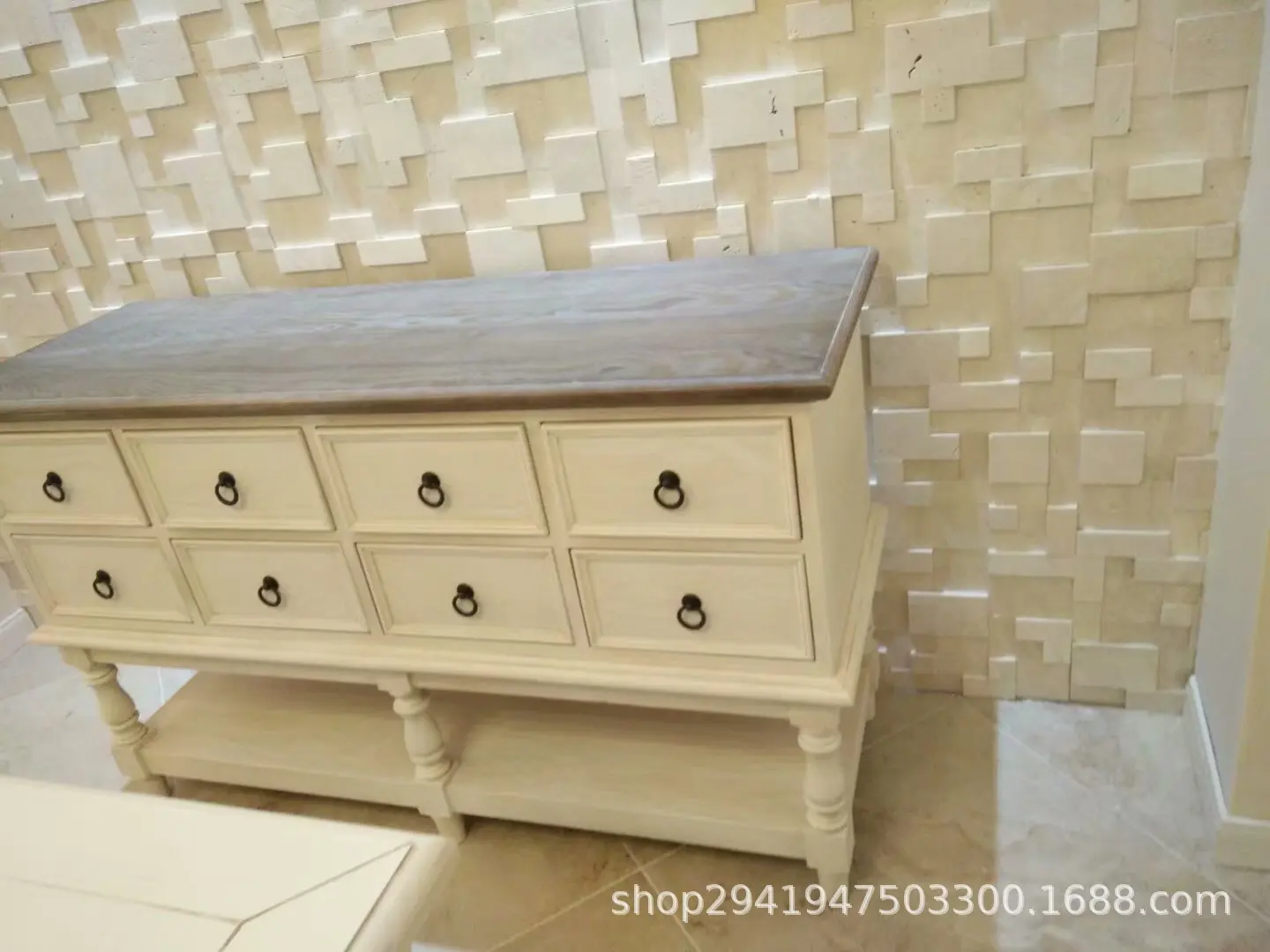 

Solid wood porch cabinet custom furniture oak retro old storage cabinet foyer wall side cabinet display cabinet