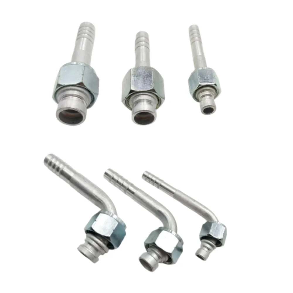 Conector universal de aluminio para manguera de aire acondicionado automotriz, accesorios de tubería de aluminio R134a 3/8 1/2 5/8, aluminio para aire acondicionado
