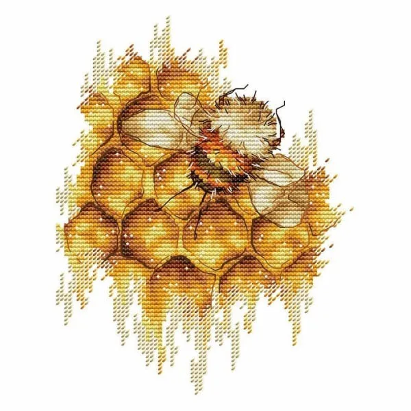 7-bees and beehives 23-27 DIY Cross Stitch Kit Aida 14CT 14CT Canvas Fabric Embroidery Set Living Room Decor