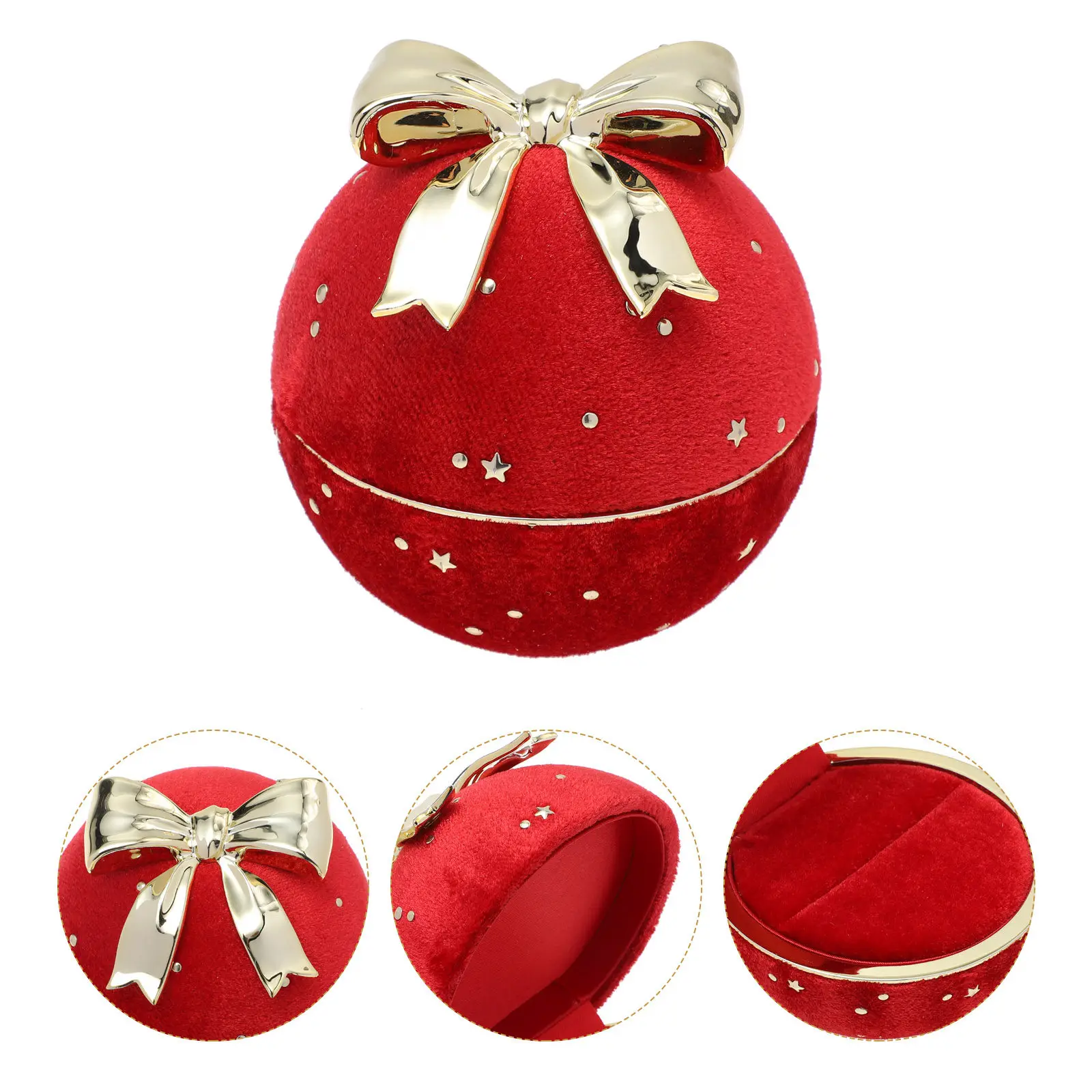 

Wedding Jewel Box Jewelry Case Bow Knot Design Proposal Ring Holder Small Jewelry Container Engagement Keepsake Storage
