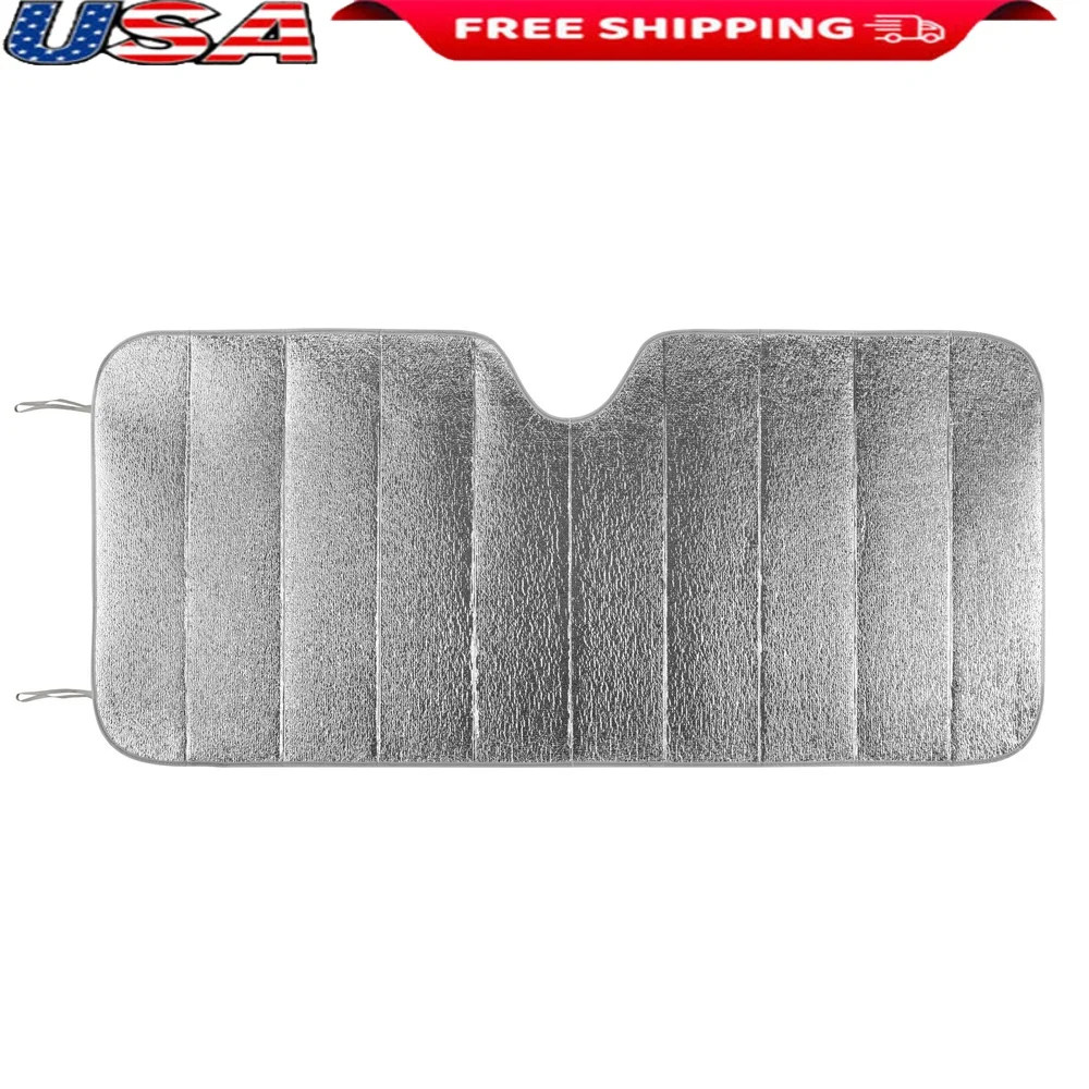 

Lightweight Accordion Sunshade 63x28.5 Inch UV Blocking Car Windshield Protector Reduces Heat Preserves Interior Easy Storage