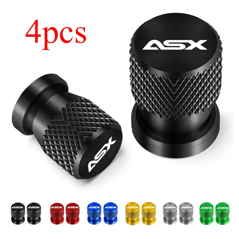 4pcs  For Mitsubishi Asx Car Wheel Tire Valve Caps Tyre Stem Covers Airdust Waterproof Accessories