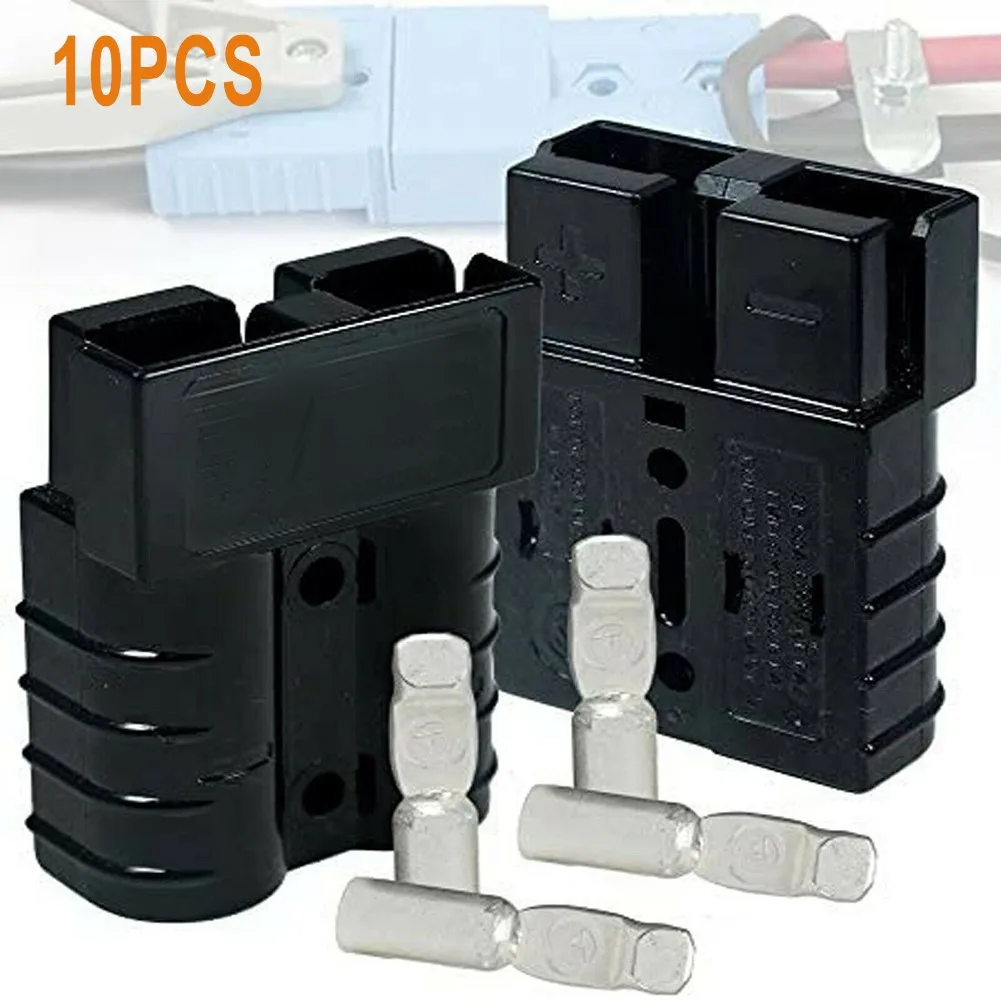 10PCS 50A 6AWG DC Power Connector for 12V 24V Solar Panel Arrays Caravans 4WD Trucks Refrigerators UL94 V0 Fire Rated Housing