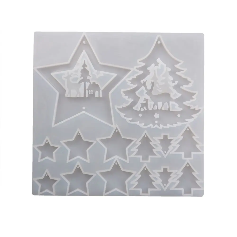 

DIY Рождественский орнамент Рождественская елка смоляная форма с Рождеством Рождество подвесной кулон форма силиконовые формы