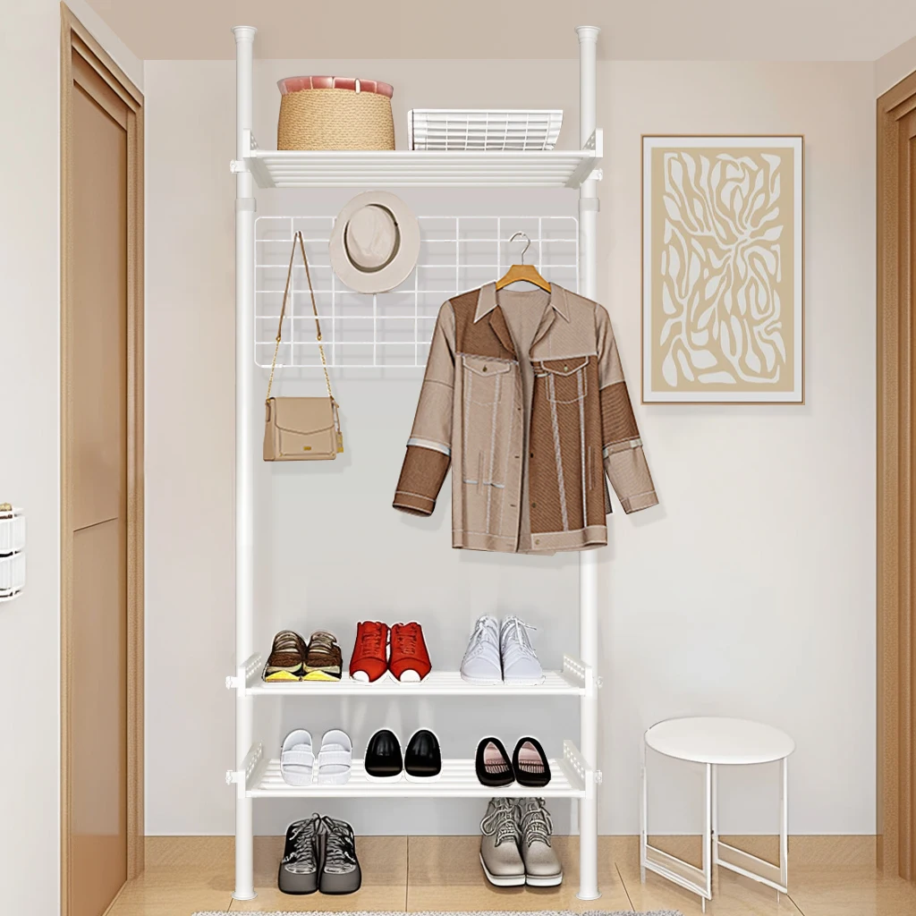 

E-commerce Support Sample DIY Standing Clothes Rack Foldable Shoe Rack Storage Organizer Stand