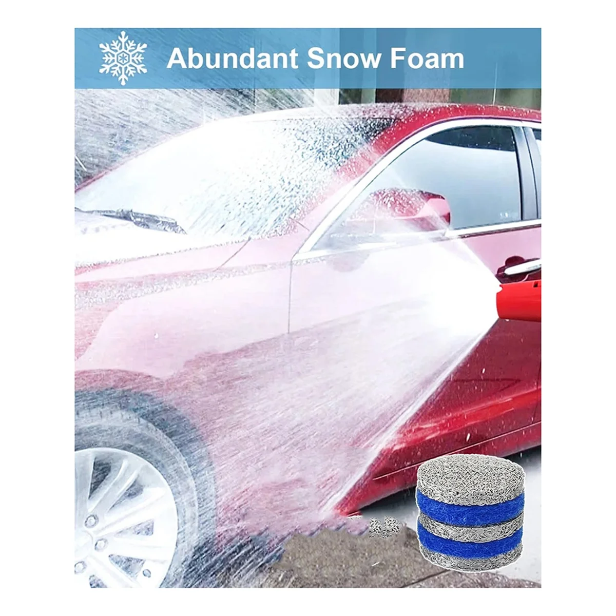 ABNJ 3set 1.1 mm Foam Cannon Orifice Nozzle and Foam Maker Replacement Thread Nozzle Tips and Mesh Filter for Snow Foam