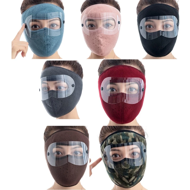 Winter Windproof Mask Thickened Plush Mask Cycling Cold Proof Face for Protection Cover Warm Winter Gift for Family Frie