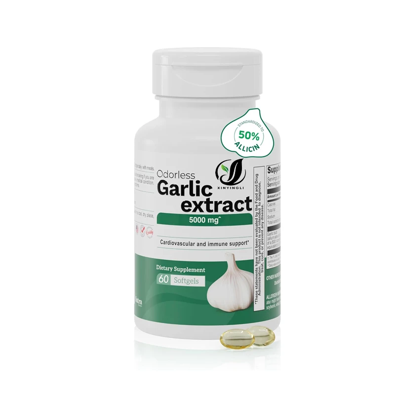 

Garlic Supplement 5000mg - Garlic Capsules, supports circulation and antioxidant protection, non GMO, gluten free supplement.