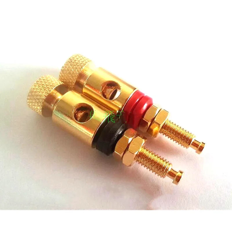 1PCS Pure Copper gold-plated amplifier speaker wiring terminal Banana socket 0502 wiring terminal 4MM