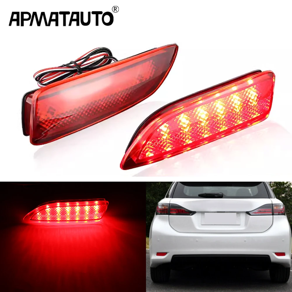 2pcs Car LED Rear Bumper Reflector Light For Toyota Corolla 2011 2012 2013 For Lexus CT200h Tail Stop Signal Brake Fog Lamp