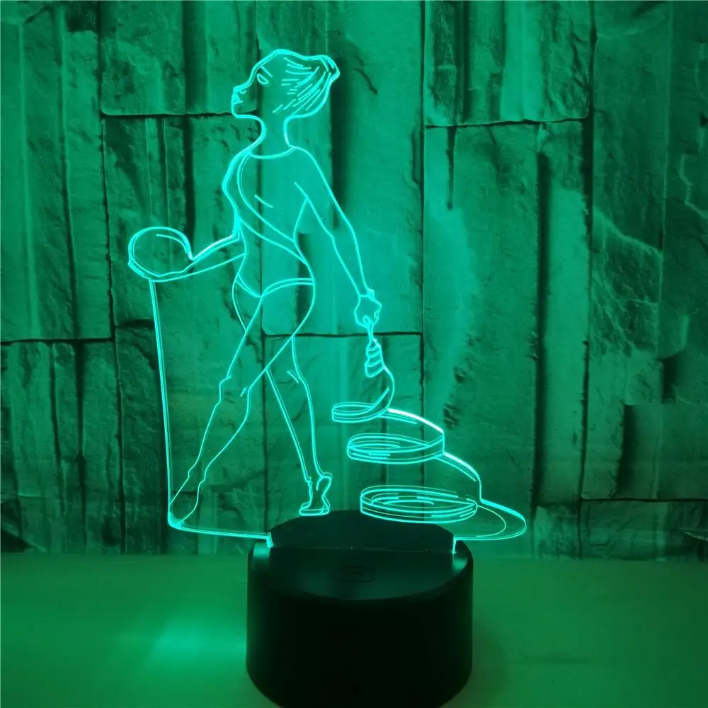 Nighdn Gymnastic Figure Led Night Light for Children USB Lamp Bedside Table Room Decor Christtmas Birthday Gift for Girlfriend